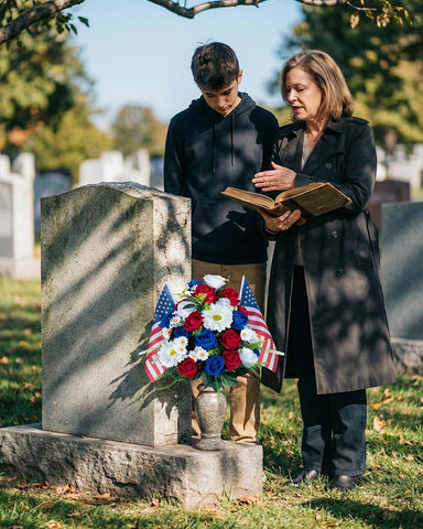 Memobloom outdoor patriotic grave decoration suitable for Memorial Day
