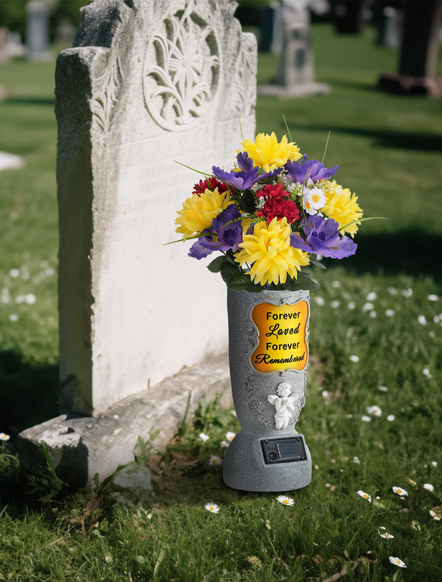 Memobloom outdoor memorial vase creates peaceful, respectful remembrance spaces.