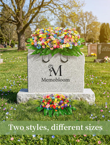 Memobloom reinforced base keeps cemetery flowers stable in wind