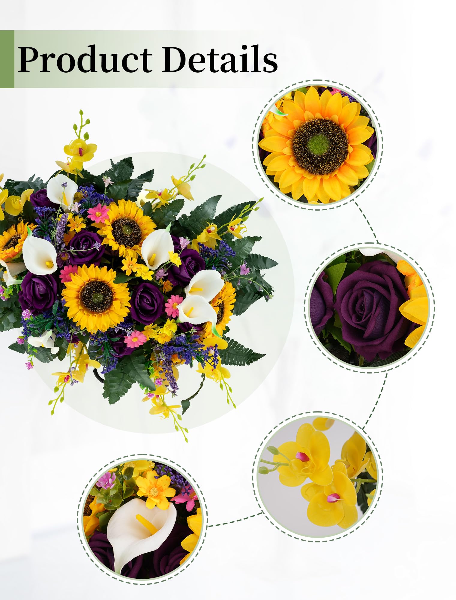Memobloom floral display ideal for spring visits and memorial days.