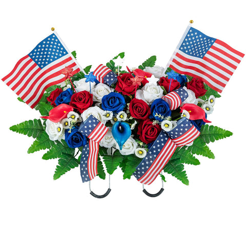 Memobloom velvet PU flowers provide durable cemetery decoration.