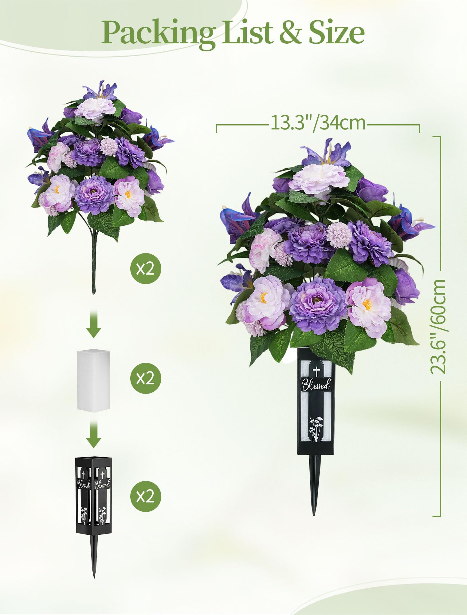 Memobloom weather-resistant cemetery flowers endure weather while honoring loved ones