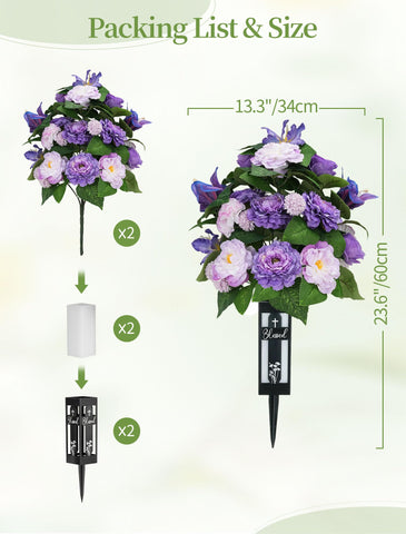 Memobloom weather-resistant cemetery flowers endure weather while honoring loved ones