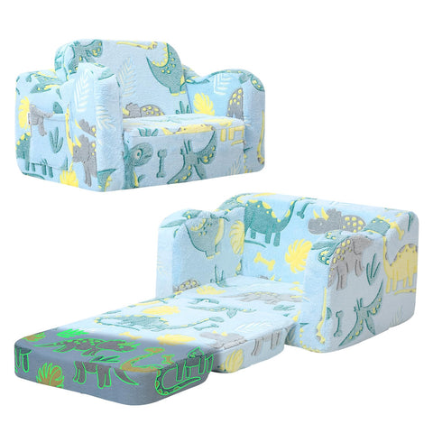 MeMoreCool glowing dinosaur chair front view for cozy reading sessions