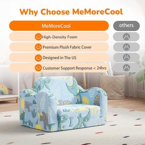 MeMoreCool dinosaur chair lightweight design moves easily between rooms