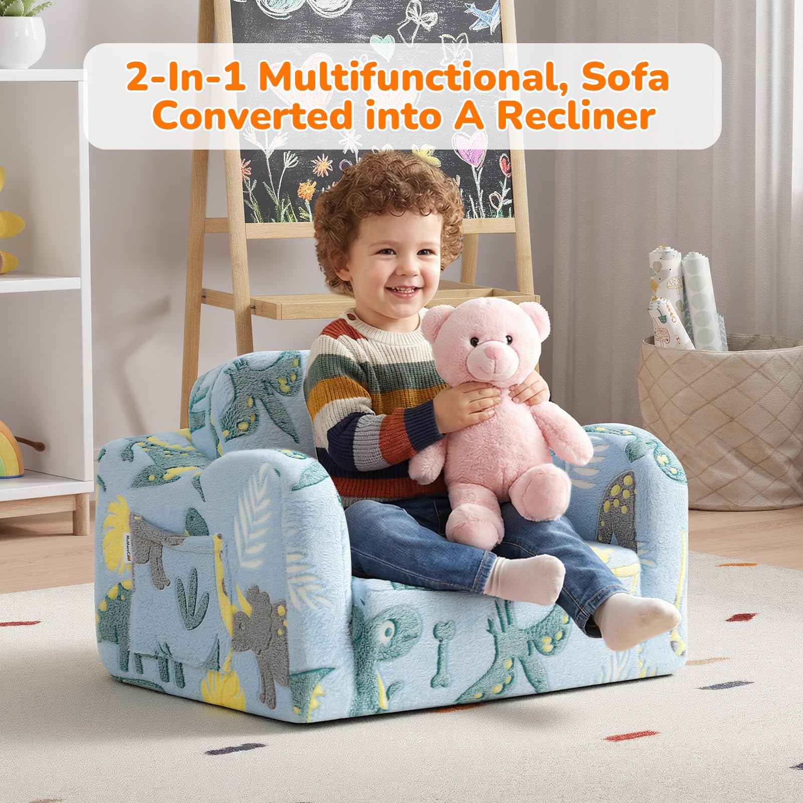 MeMoreCool chair with removable cover simplifies cleanup after spills