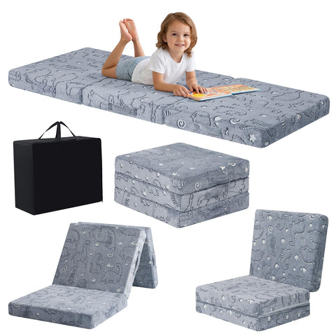 MeMoreCool Glow Dinosaur foldable floor mattress with glow design for cozy naps.