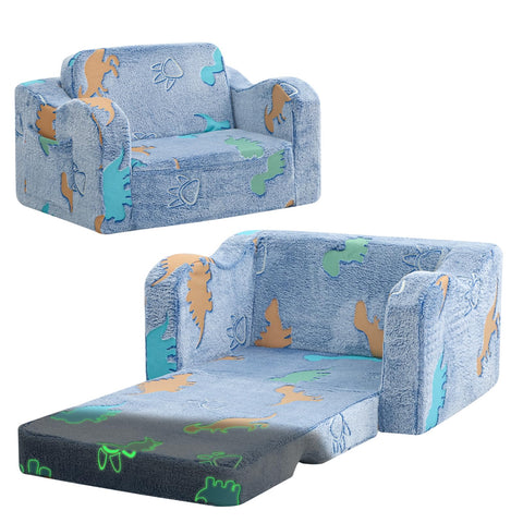 MeMoreCool glowing dinosaur chair front view, ideal for cozy storytelling