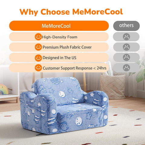 MeMoreCool chair dimensions are 40x23x12 inches for kid-friendly sizing.