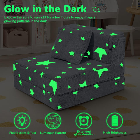 MeMoreCool Kids Tri-Fold Sofa Bed travel-friendly design for car trips