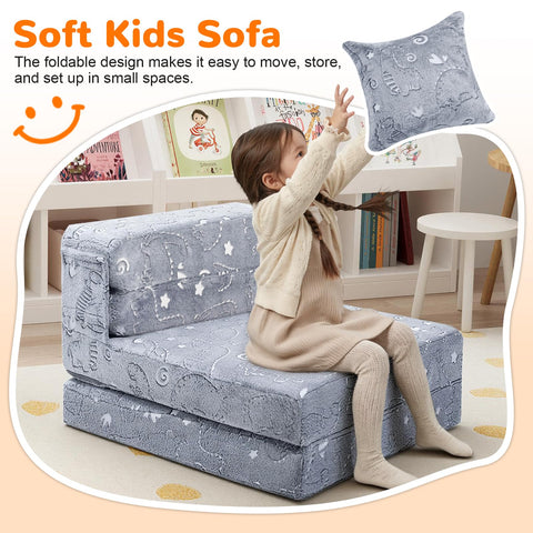 MeMoreCool tri-fold sofa bed converts to a comfy lounging or sleeping spot.
