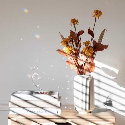 Memorialight 1.5-inch crystal designed to cast rainbows in sunlight