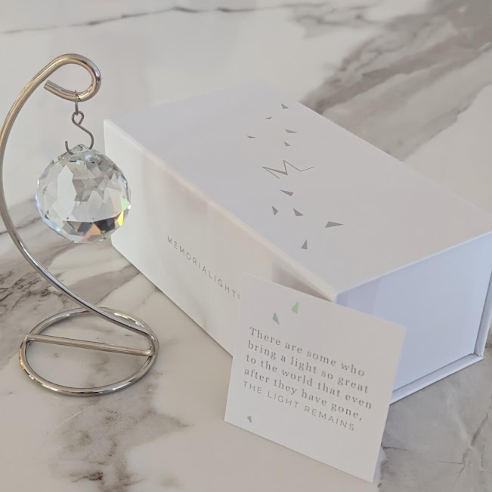 Memorialight gift box with keepsake card ready for condolence gifting