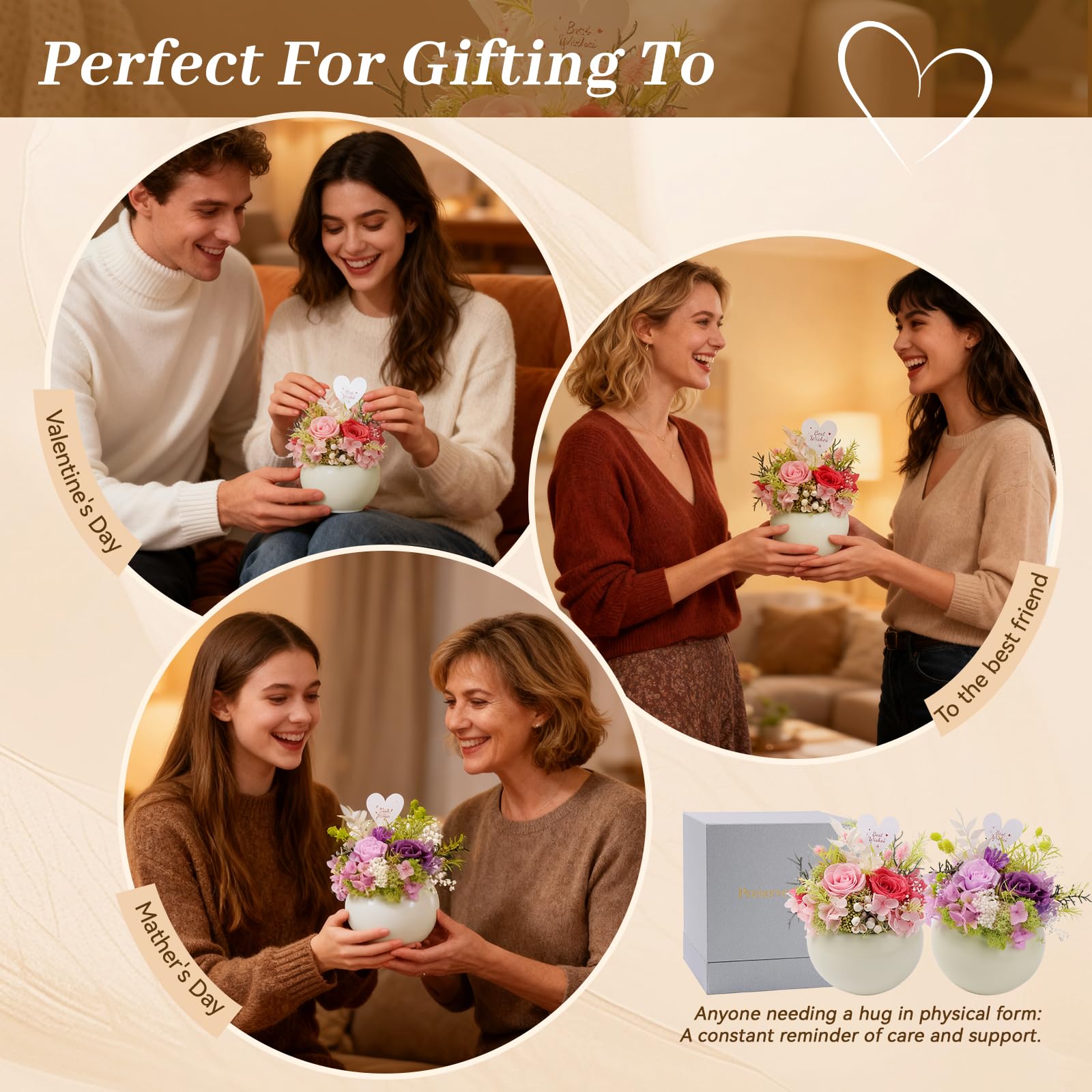 Memorvia gift-ready preserved flowers, ideal for birthdays or anniversaries.