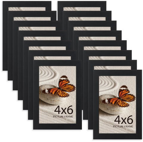 Memory Island 4x6 black frame with HD plexiglass for crisp, protected photo displays.