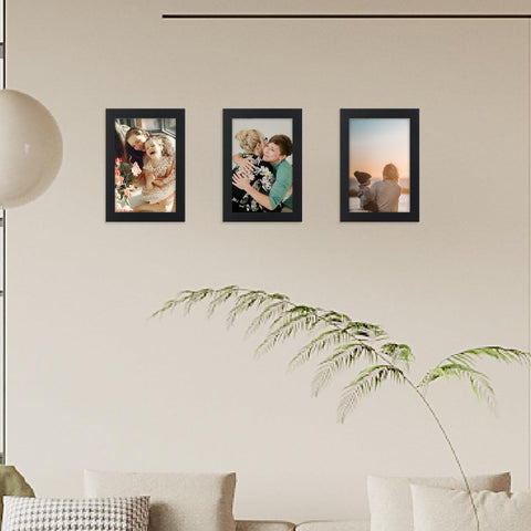 Memory Island modern black frames complement any decor with cohesive gallery display.