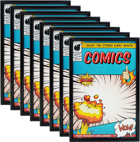 Memory Keeper 8-pack wall-ready comic frame for versatile display.