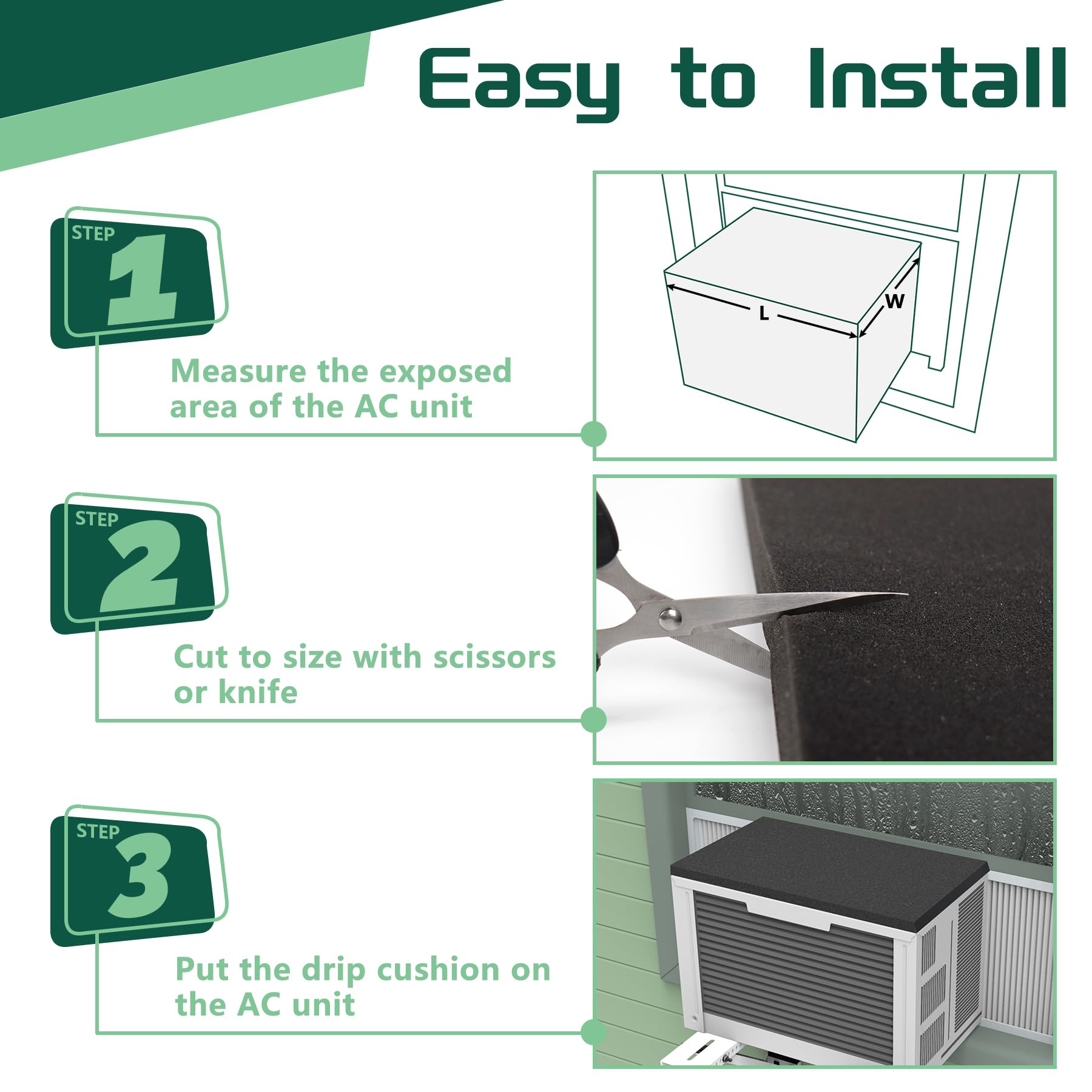 Memrita easy-install, tool-free placement on top of the outdoor unit.