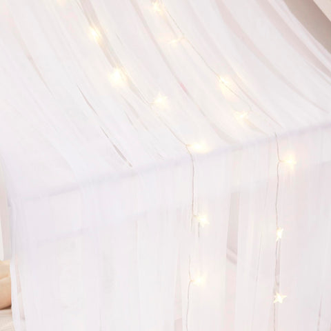 Mengersi canopy complements Montessori frame with airy fabric