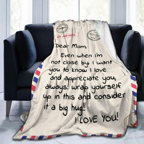 Menghao Dear Mom blanket texture close-up reveals plush warmth