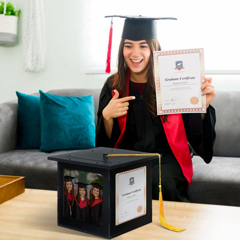 Menkxi graduation decor transforms into a versatile party ornament and gift-card holder