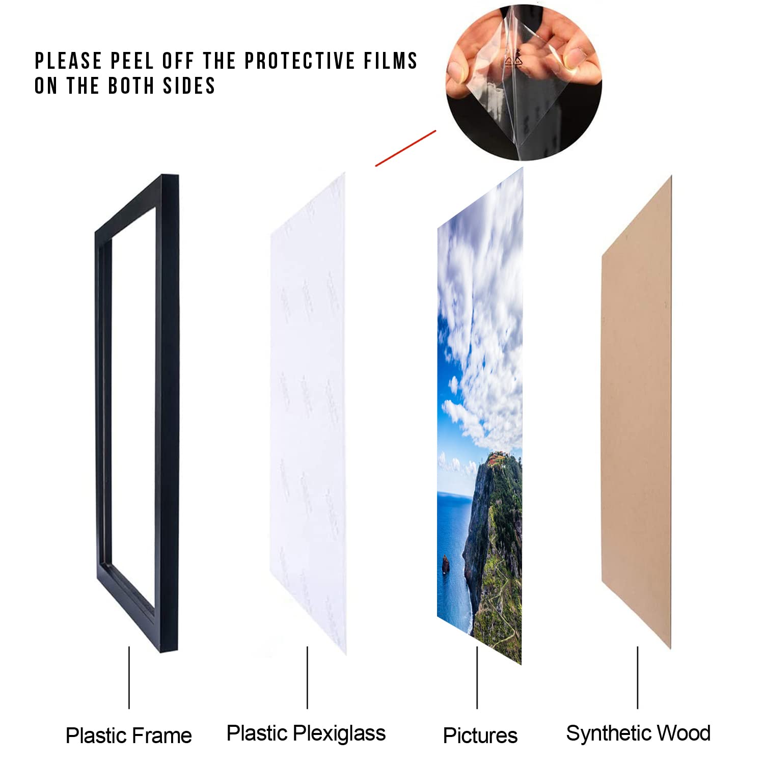 MENNTHUI 18x22 black frame horizontal mount suits gallery walls.