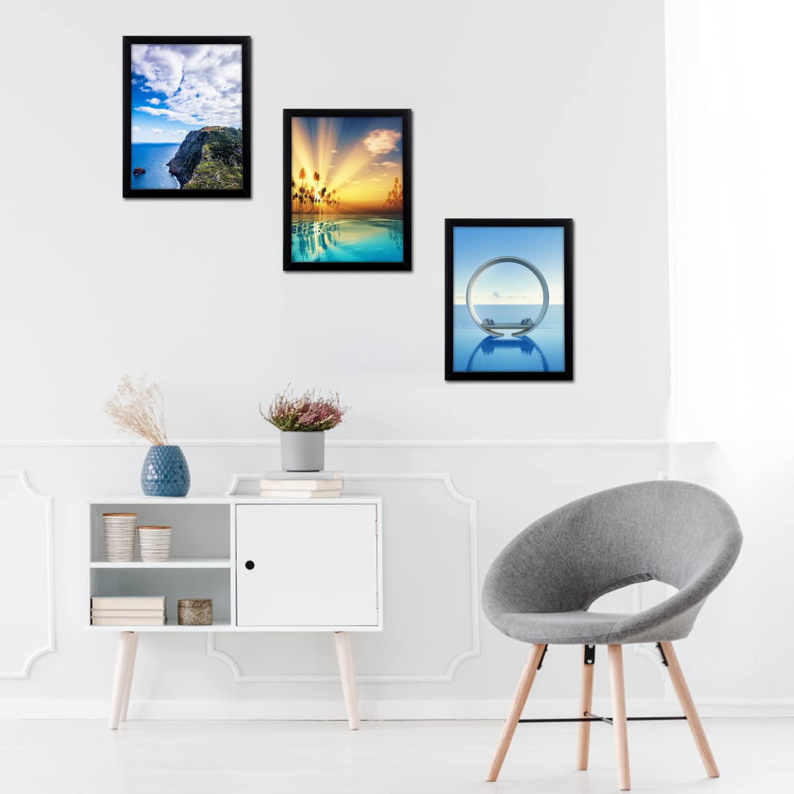 MENNTHUI 18x22 black frame living room display enhances decor.