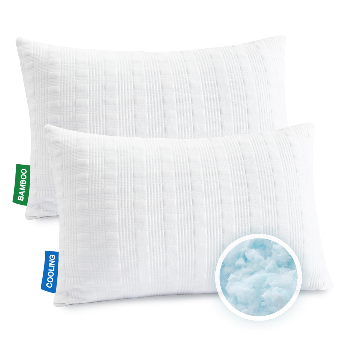 Meoflaw cooling pillow standard 2-pack with cooling surface for hot sleepers.