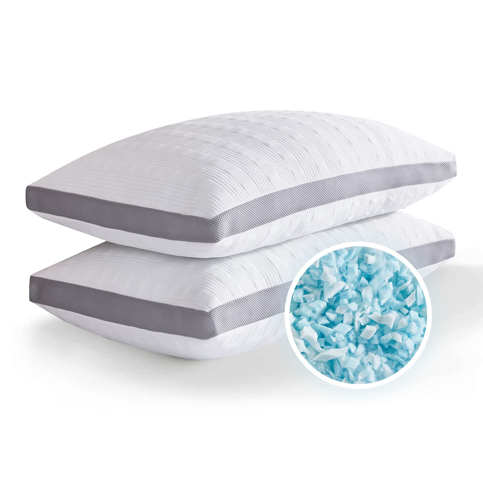 Meoflaw cooling pillows king size 2-pack with dual-sided cooling for hot sleepers.