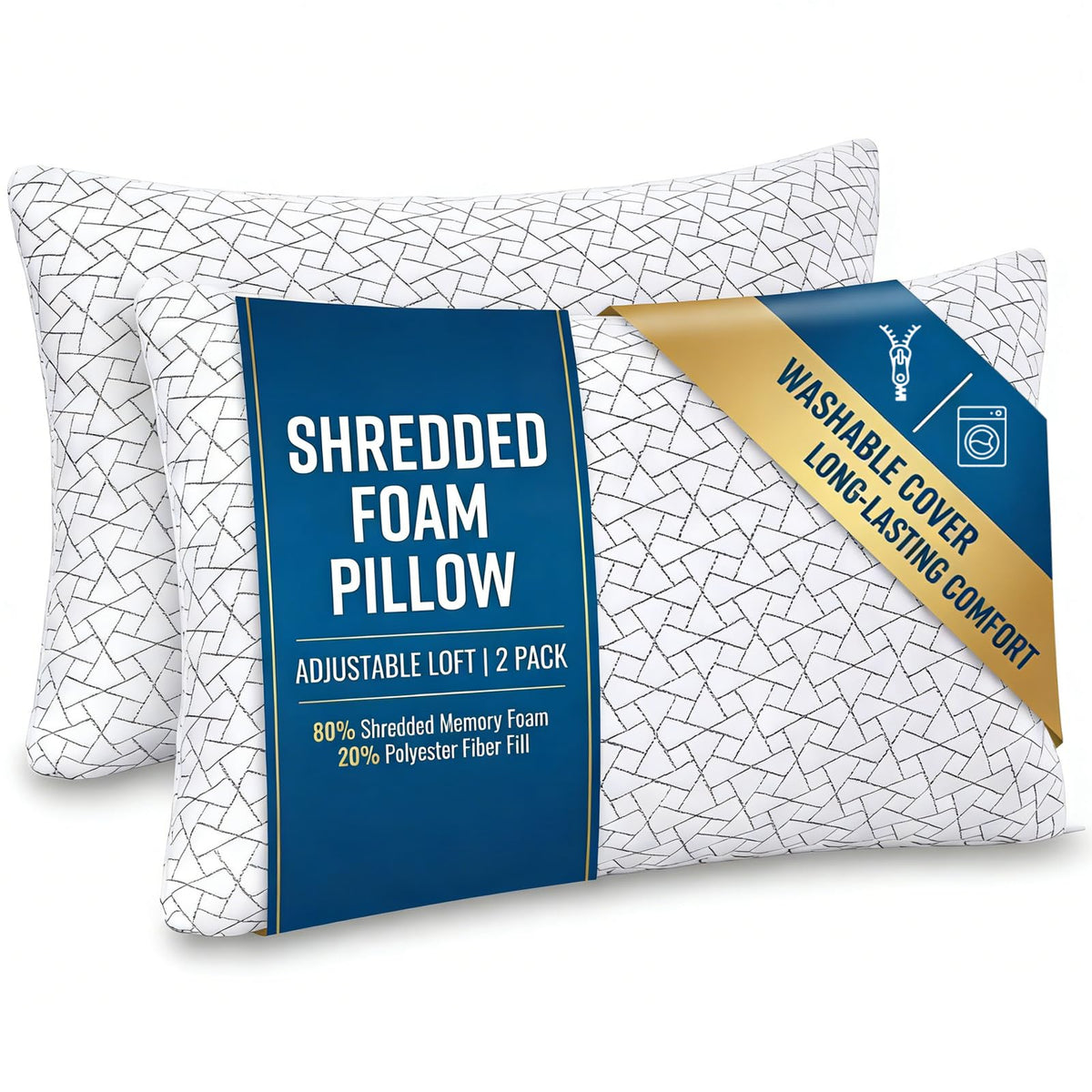 Meoflaw king-size loft pillow demonstrates adjustable fill for personalized support
