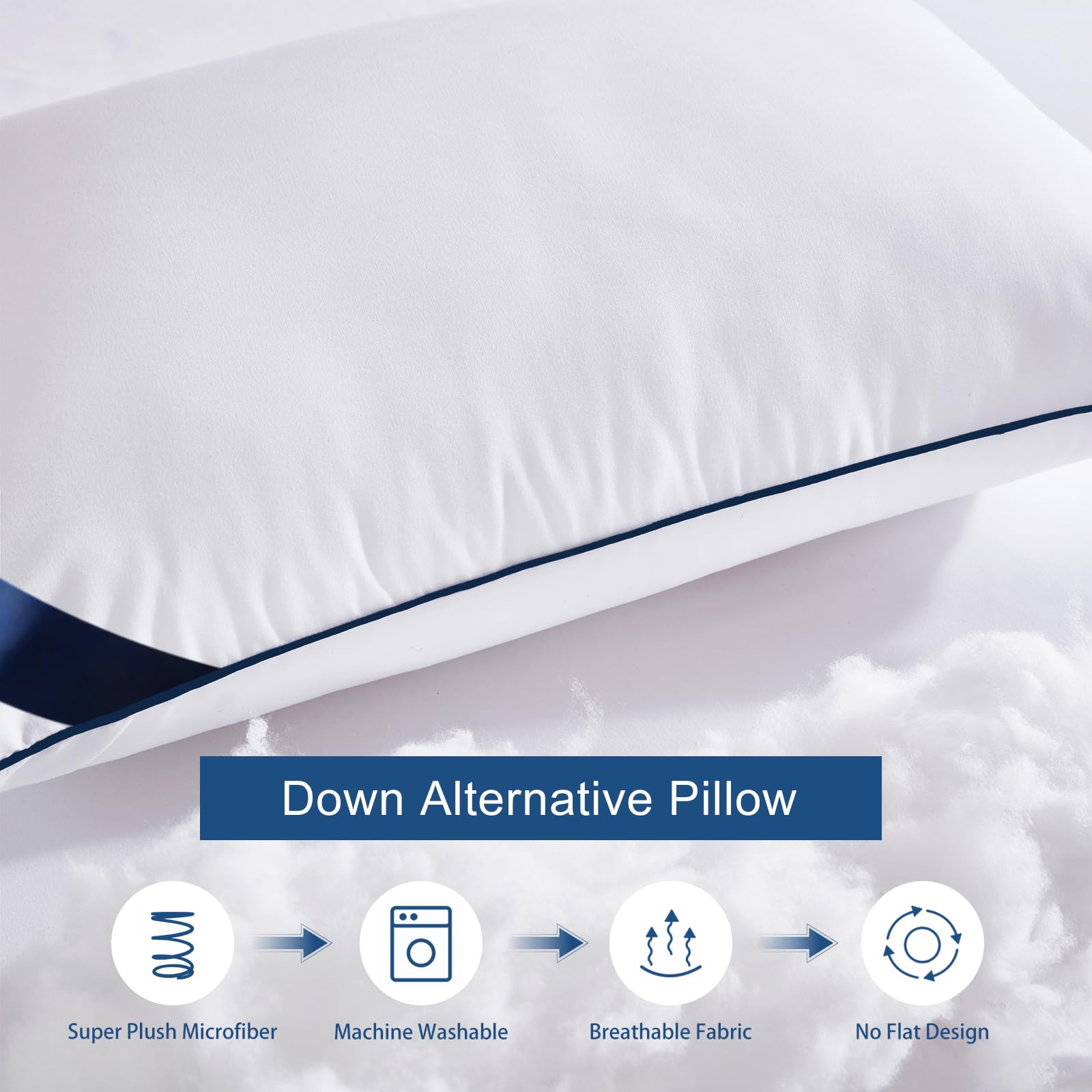 Meoflaw queen 4-pack fabric closeup shows soft microfiber for breathable sleep.