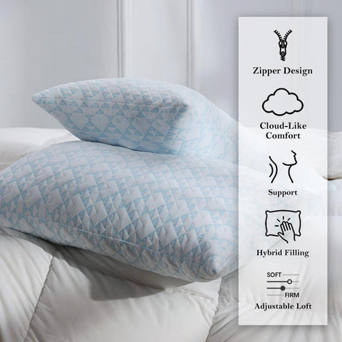 Easy care and long-lasting resilience of Meoflaw memory foam pillow.