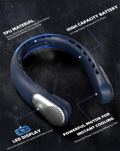 Meonov neck fan portable and gift-ready for travel, work, or outdoor activities.