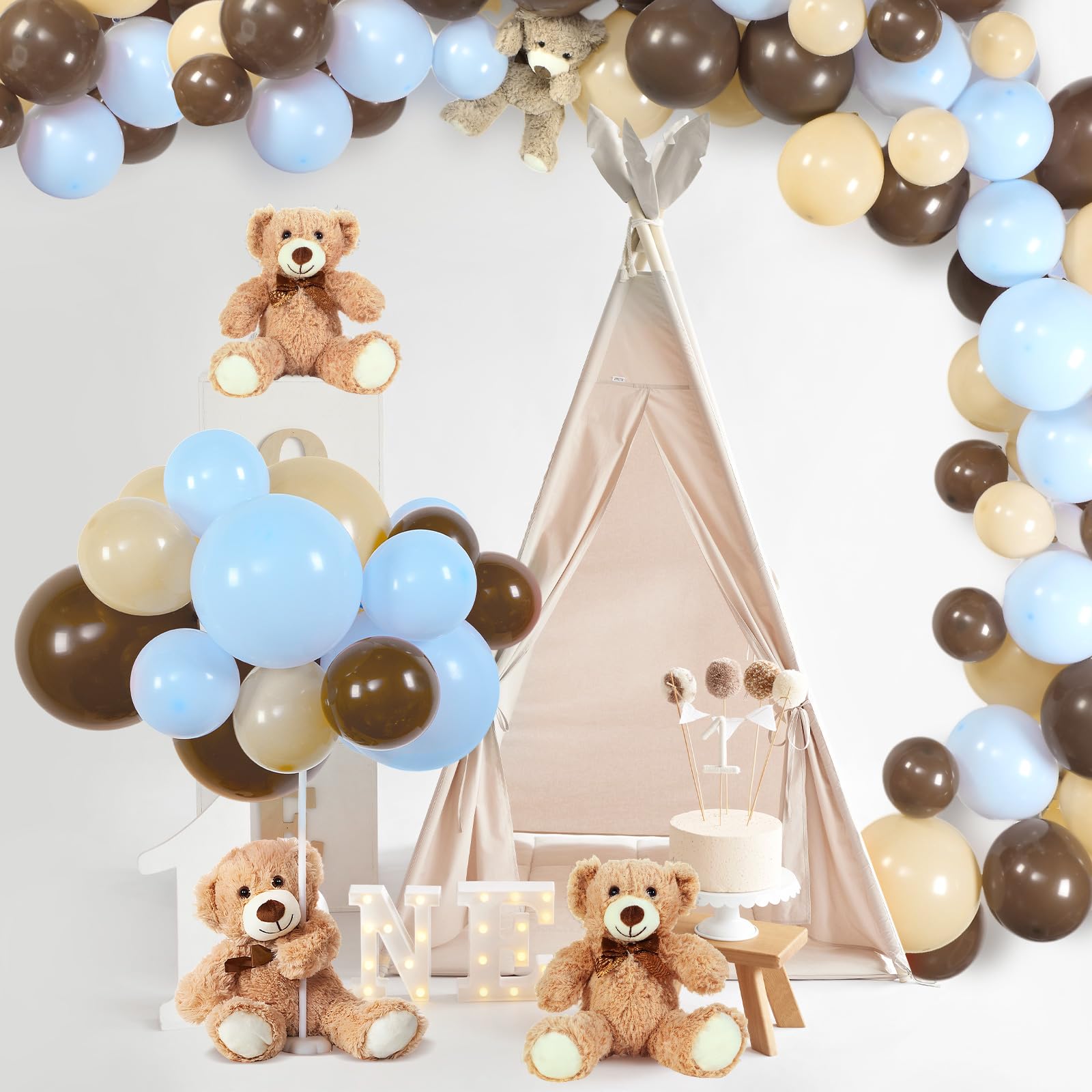Meooeck balloons 180 pcs tri-color brighten party spaces and photos.