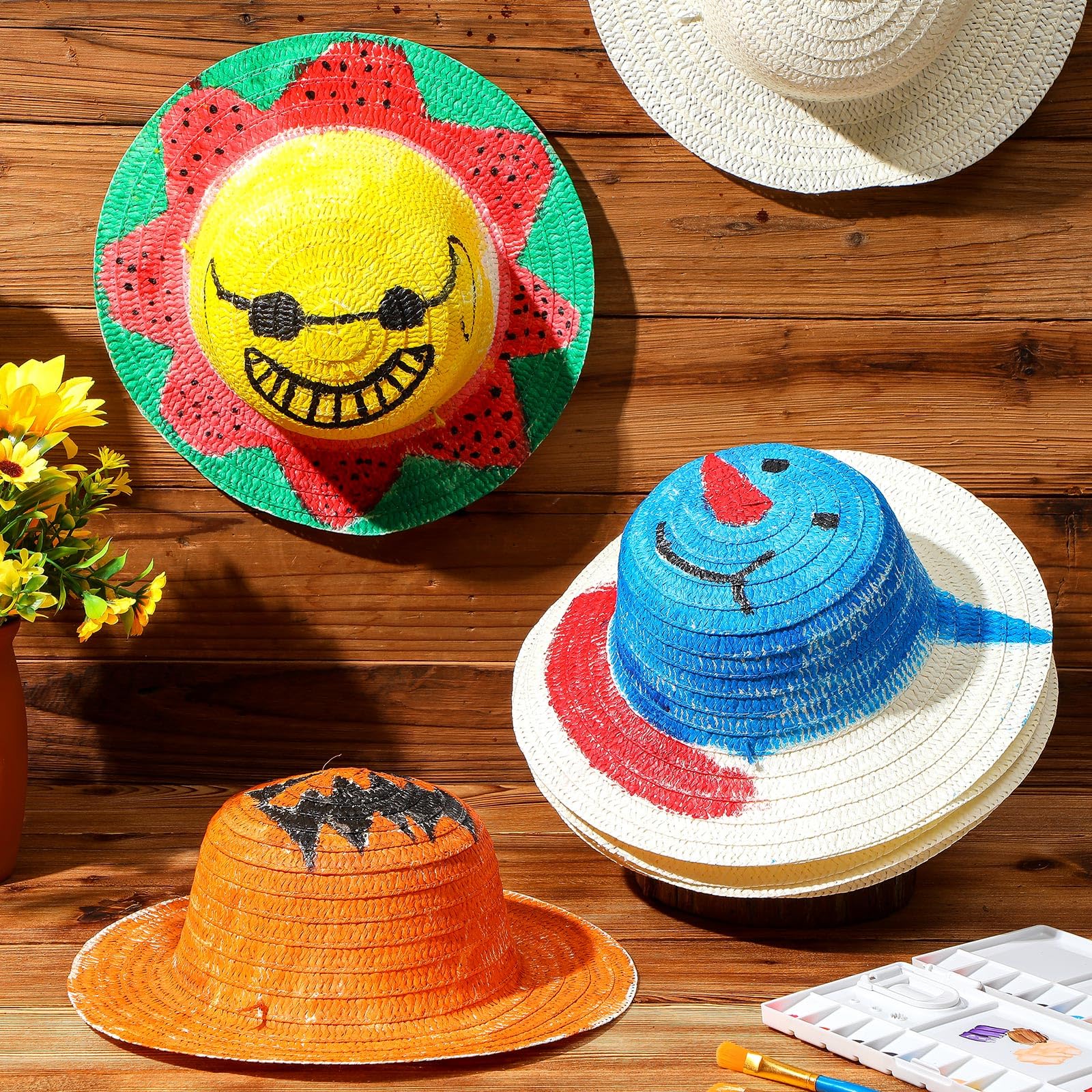 Mepase DIY decoration hat with paints and stickers applied