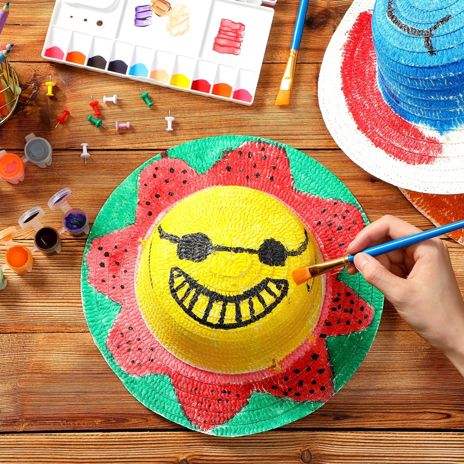 Mepase straw hat set height measurement, comfortable fit for all ages.