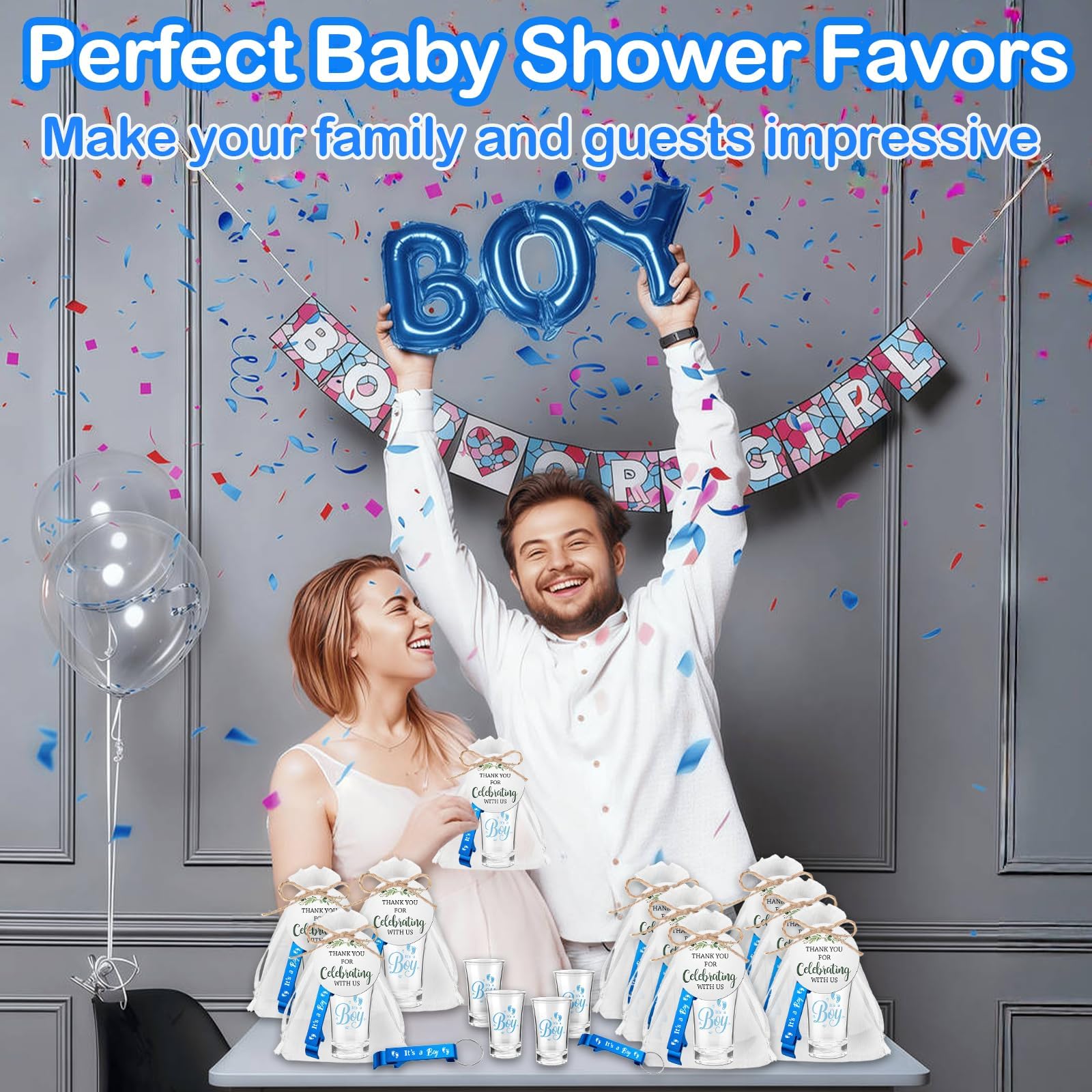 MEPIG blue-themed decor enhances photos and guest interactions.