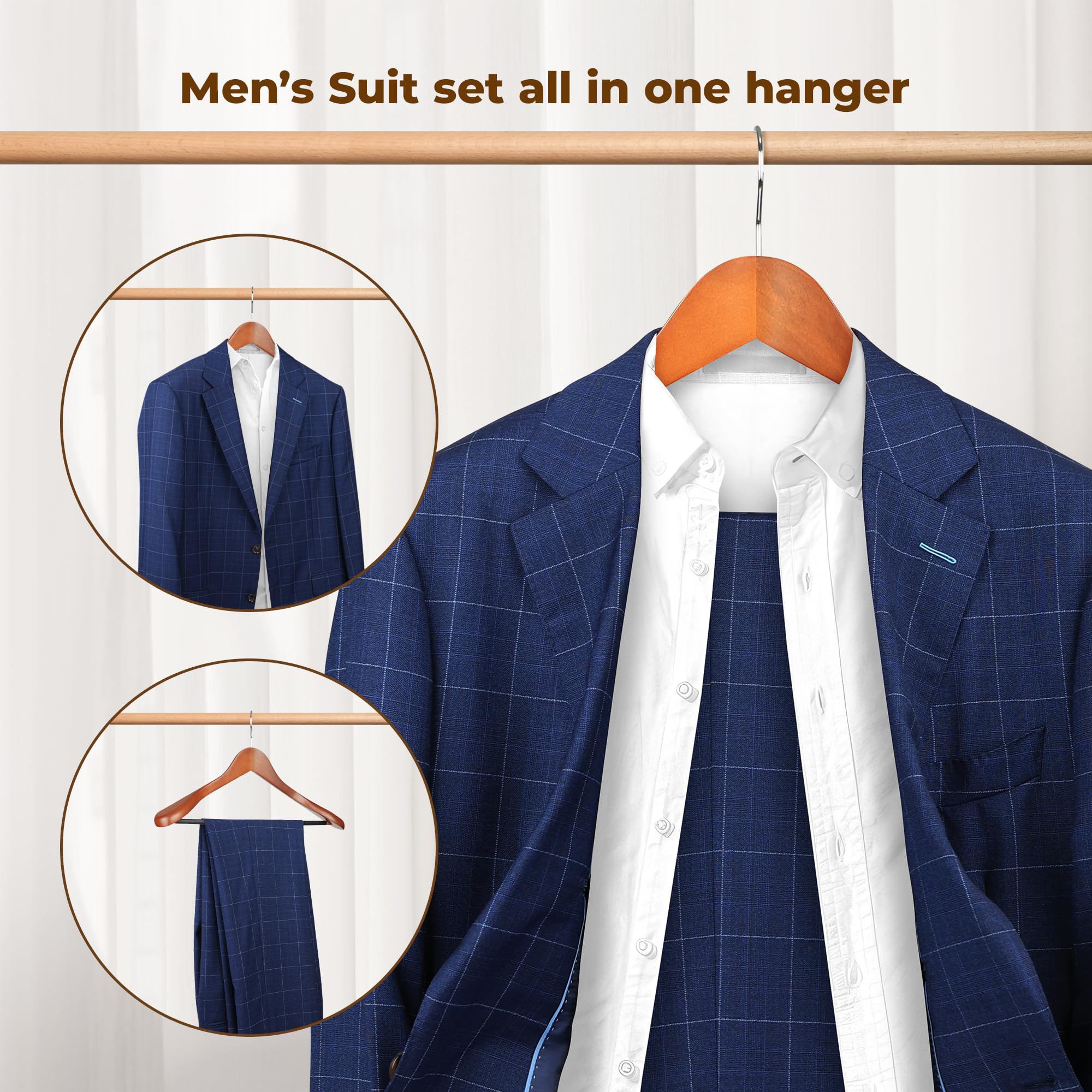 MEQUTION retro walnut finish adds vintage style to your closet.