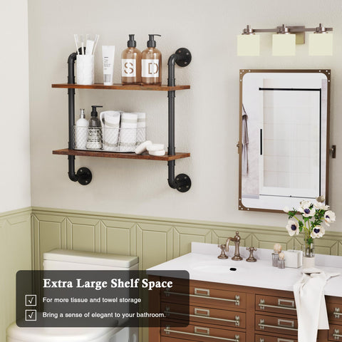Merapi bathroom to bedroom decor shelves show versatile use.