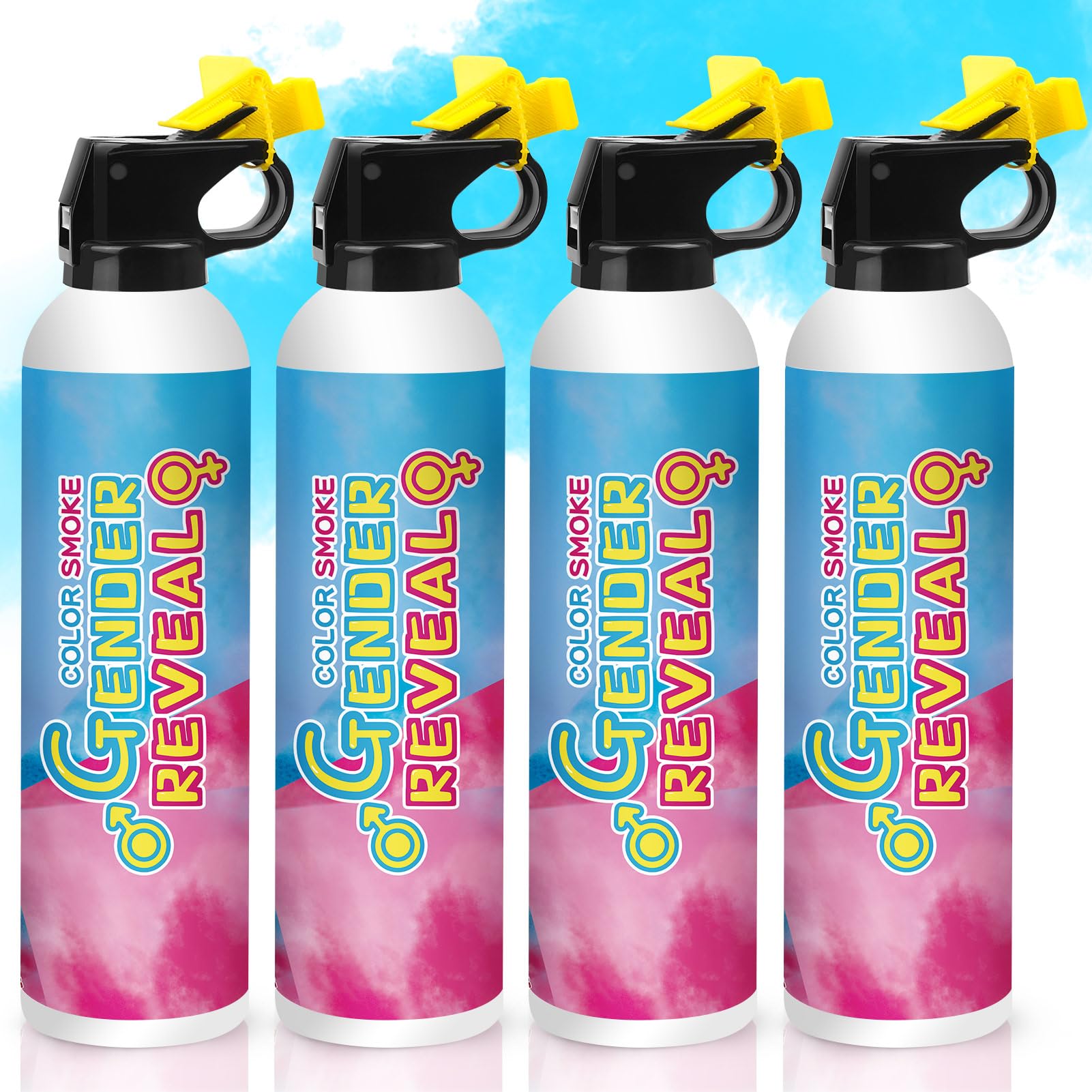 Merear blue gender reveal extinguisher spray adds vibrant decor to your party