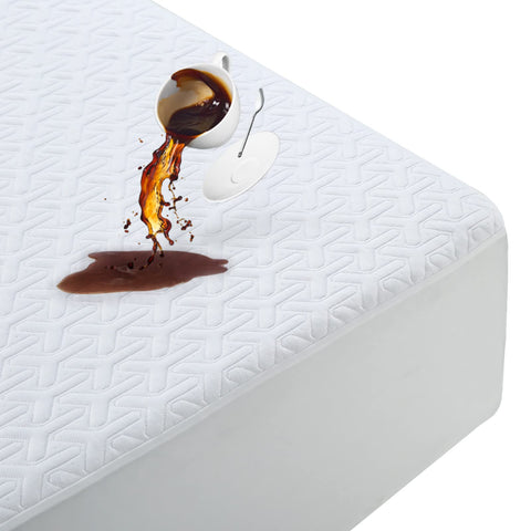 MERITLIFE king mattress protector with breathable top layer and waterproof barrier for spills
