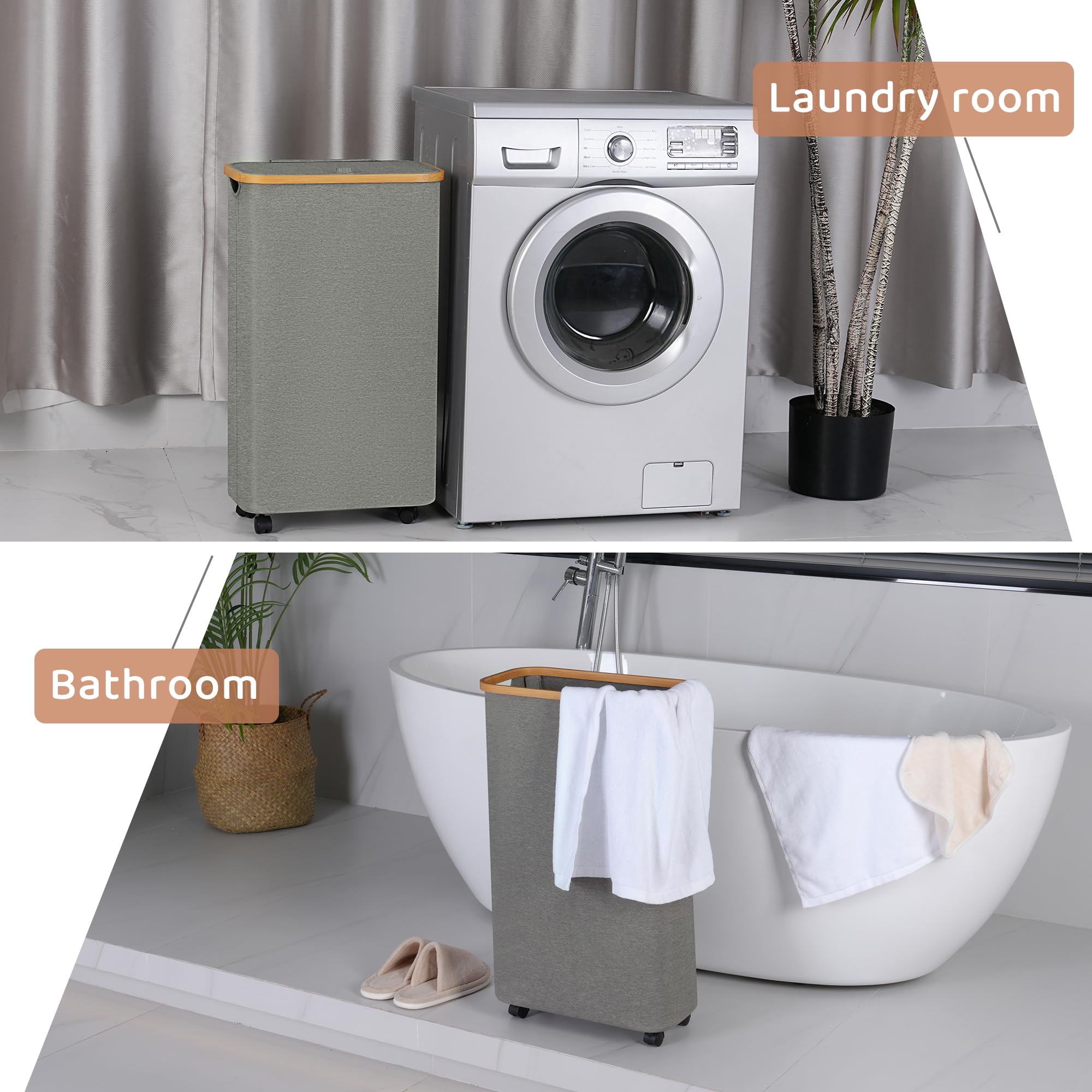 Merkisa 60L capacity suits dorms or apartments for laundry needs.