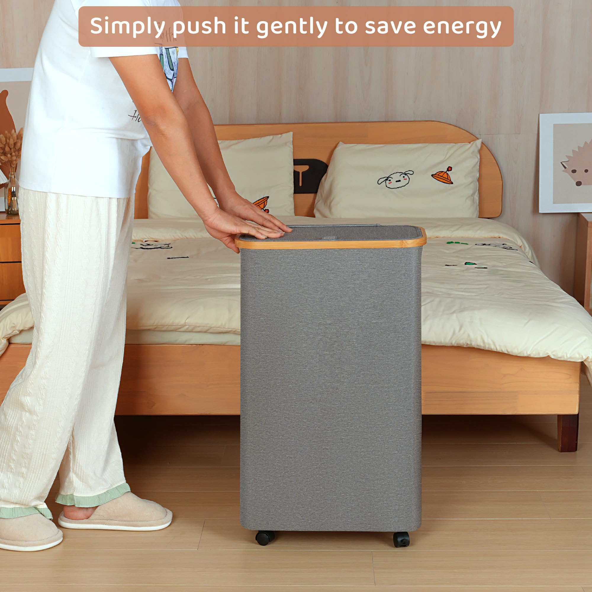 Merkisa folded compact design stores under a bed for easy storage.