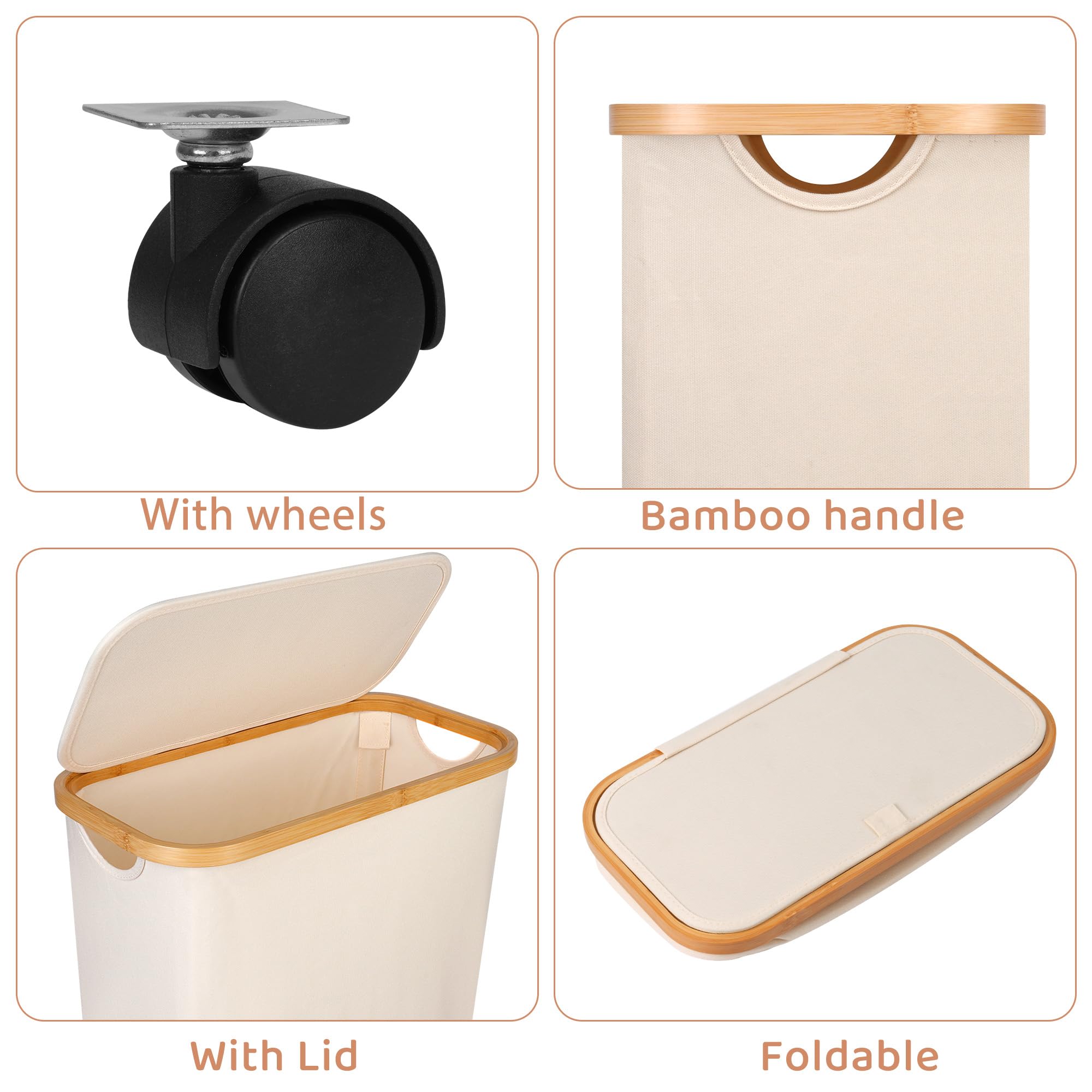 Merkisa narrow laundry hamper in dorm setup, ideal for compact storage.