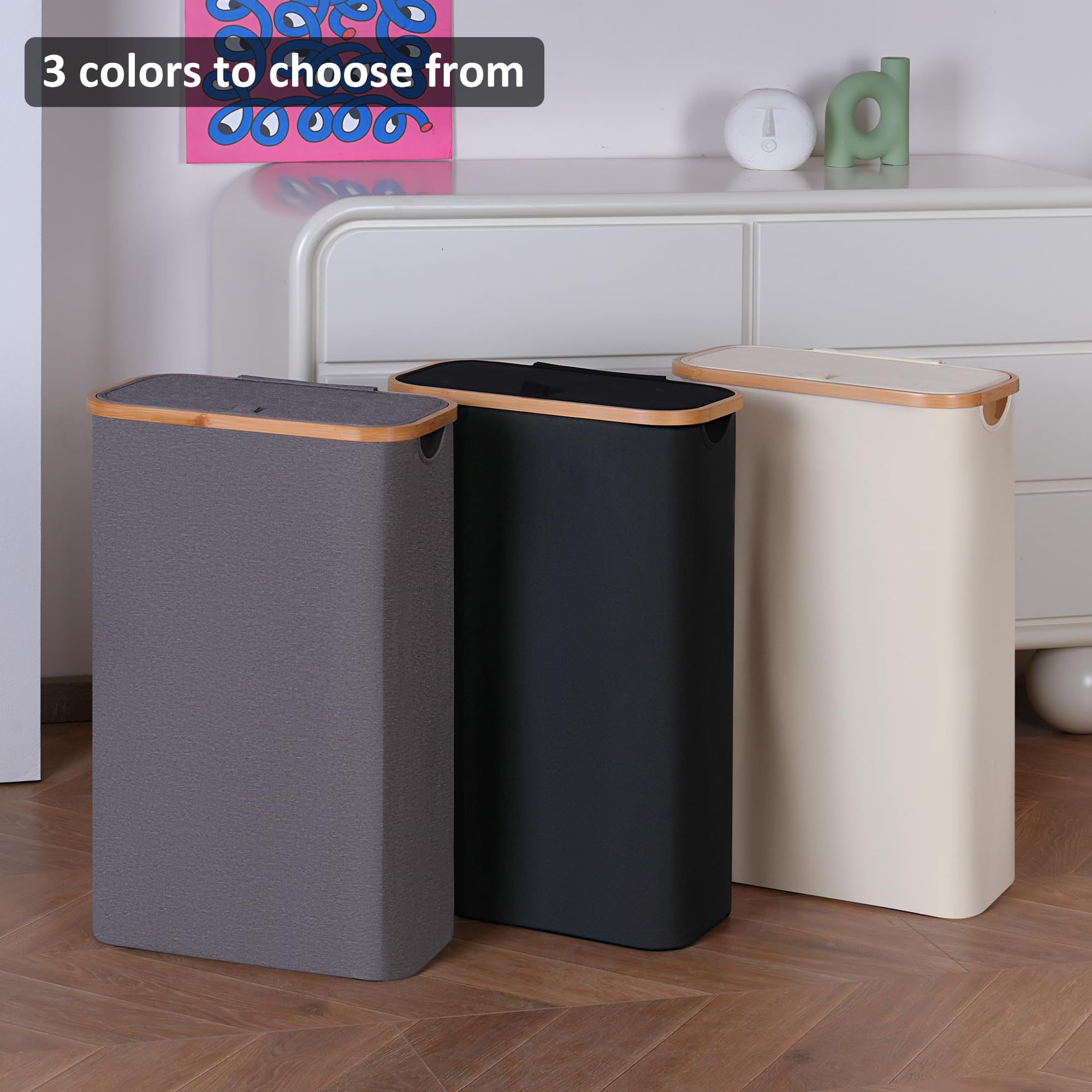 Merkisa Slim Laundry Basket ideal for dorm rooms and small homes