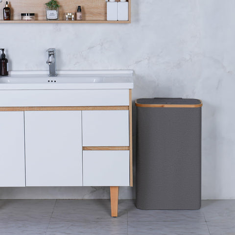 Merkisa Slim Laundry Basket folded flat saves space under the bed