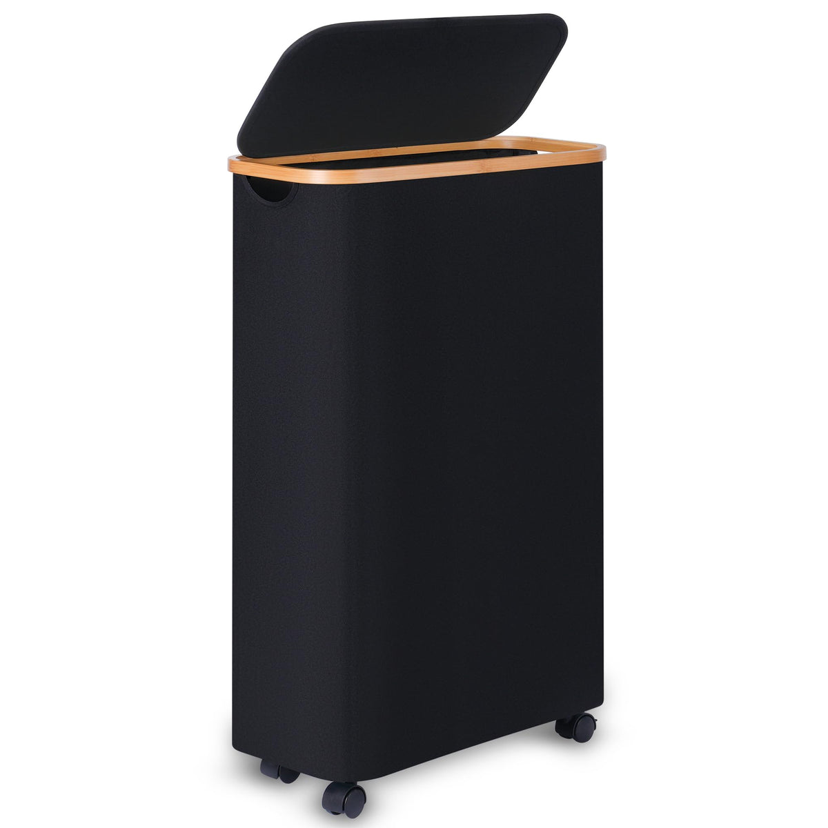 Merkisa Slim Laundry Basket with Wheels for easy mobility across floors.