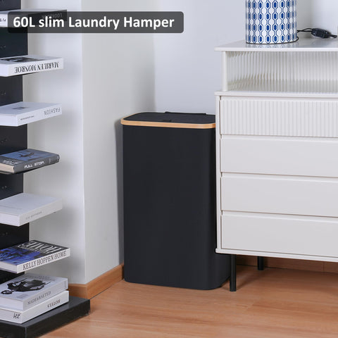 Merkisa tall slim laundry hamper fits narrow spaces