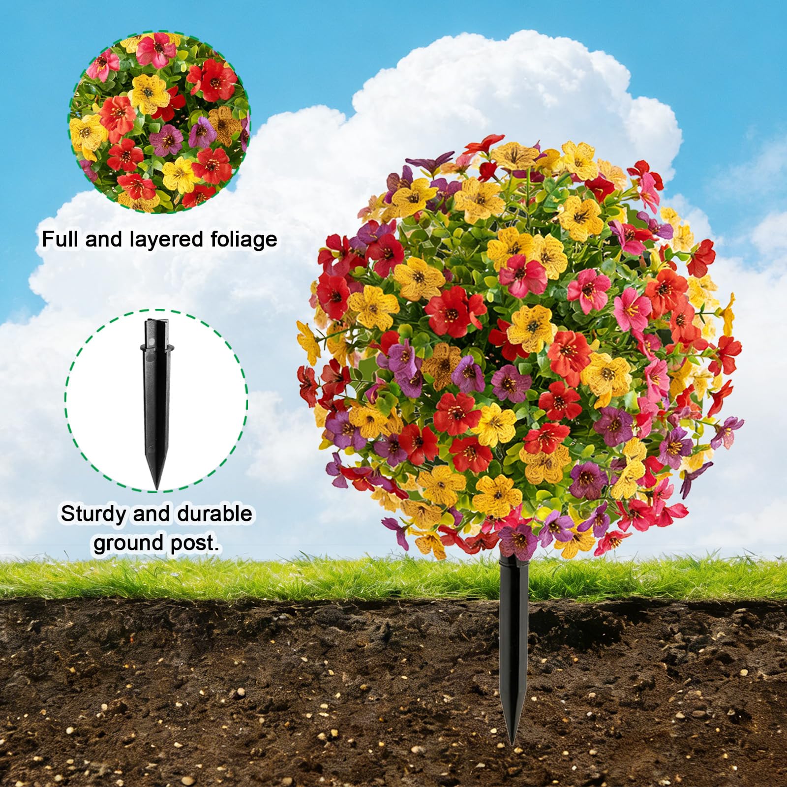 MERRI GLOW two-pack topiary trees for versatile decorating