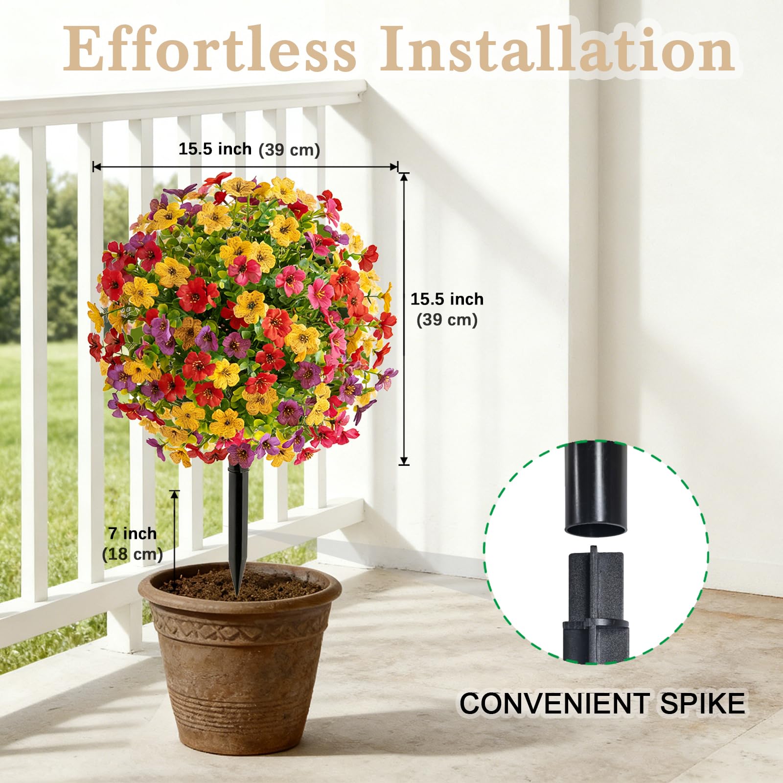 MERRI GLOW weatherproof faux plants resist sun and rain